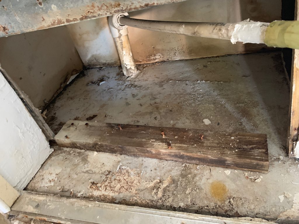 water damage in a/c